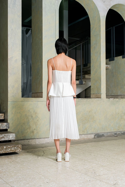 LEAF - 18031 ICHEL PLITTED DRESS