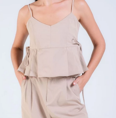 CARLA - CARRY PLITTED TANK TOP / Top Plitted Tali Samping