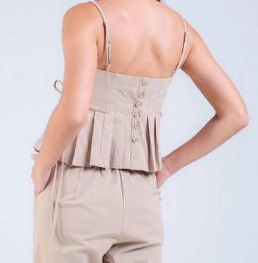 CARLA - CARRY PLITTED TANK TOP / Top Plitted Tali Samping