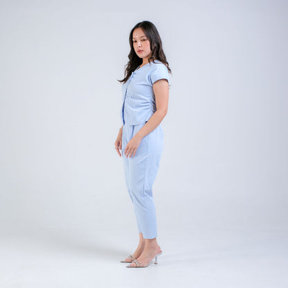 CARLA - CAITHLEEN BLOUSE / Atasan Lengan Pendek Katun Polyester