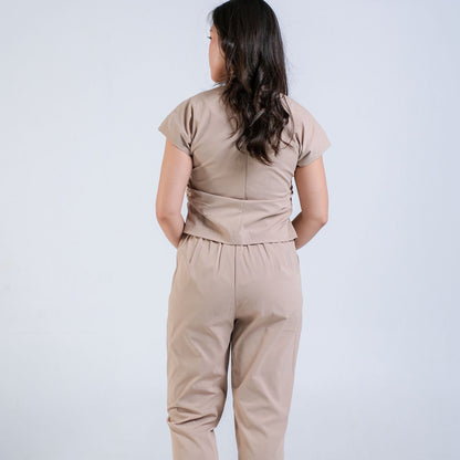 CARLA - CAITHLEEN BLOUSE / Atasan Lengan Pendek Katun Polyester