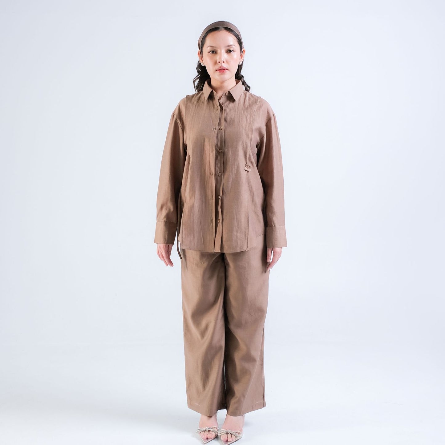 CARLA - CIARA COTTON SILK FLARE PANT / Celana Panjang Pocket Samping
