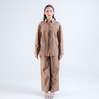CARLA - CIARA COTTON SILK FLARE PANT / Celana Panjang Pocket Samping