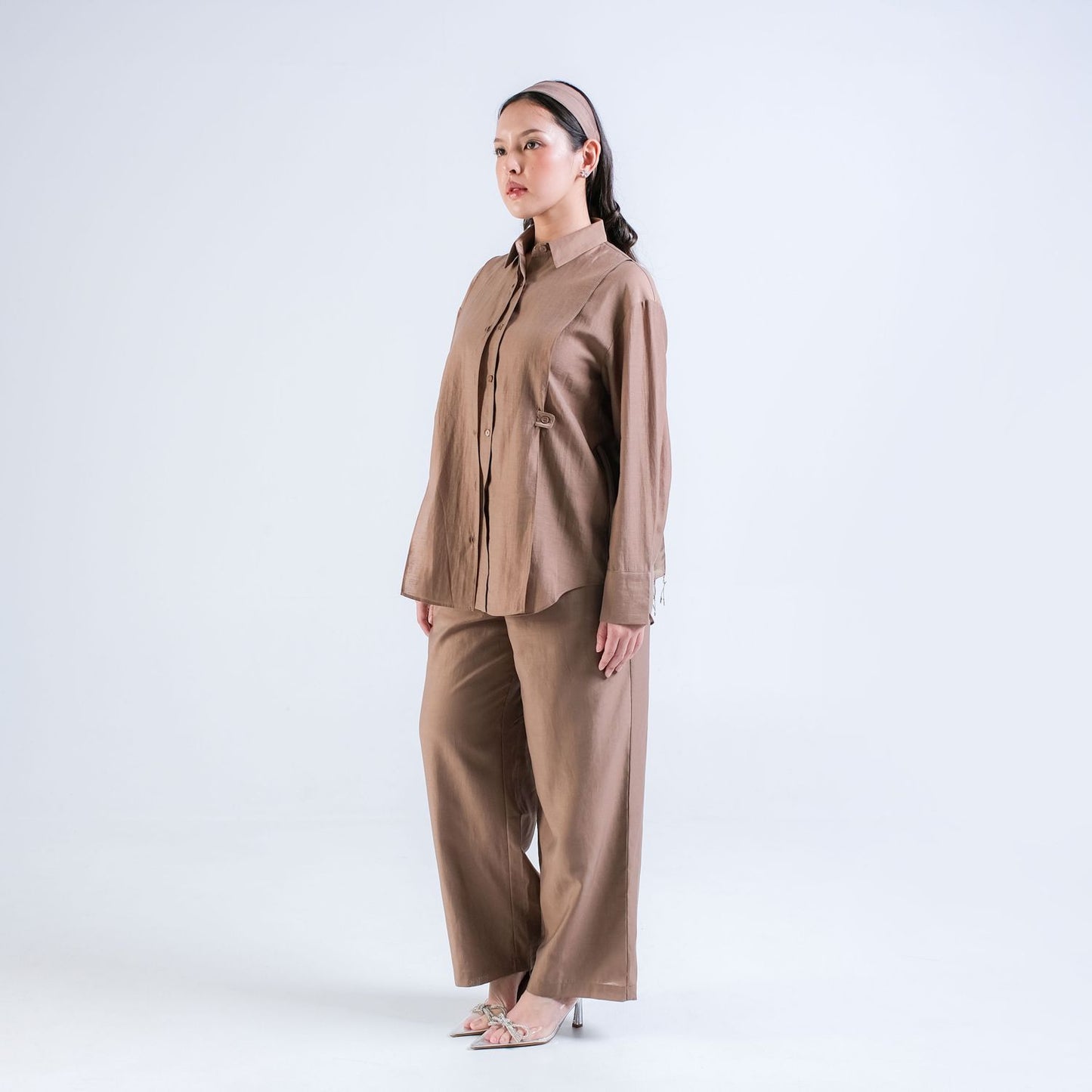 CARLA - CIARA COTTON SILK FLARE PANT / Celana Panjang Pocket Samping