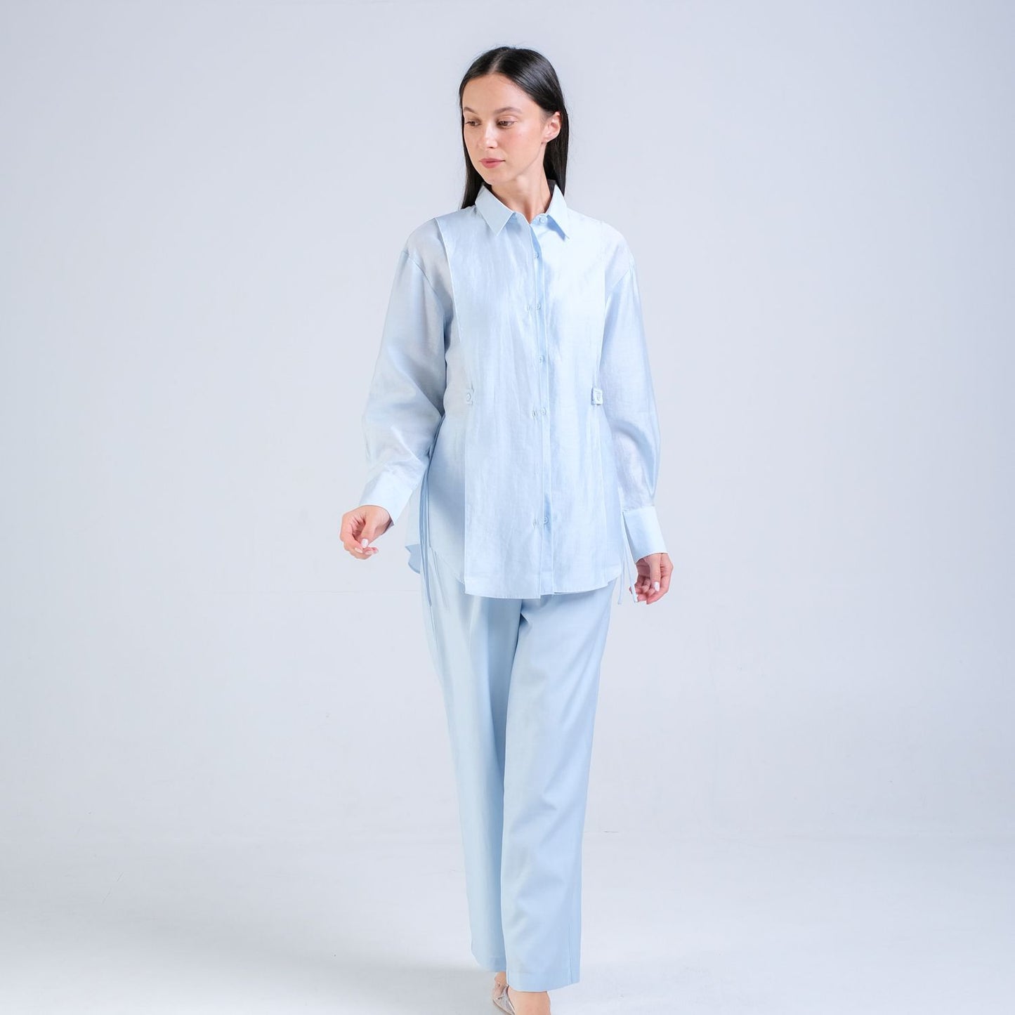 CARLA - CIARA COTTON SILK FLARE PANT / Celana Panjang Pocket Samping