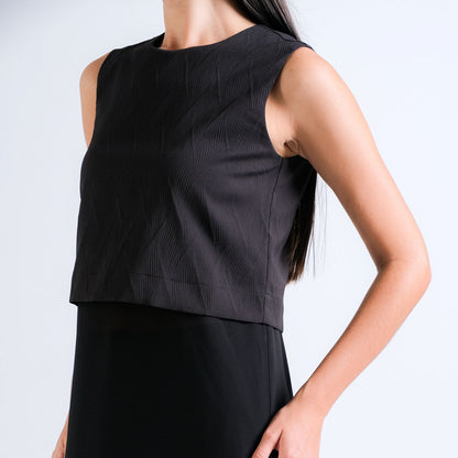 CARLA - BEVERLY TUNIC BLOUSE / Tunic  Texture Catton Jaqard & Sifon Silk