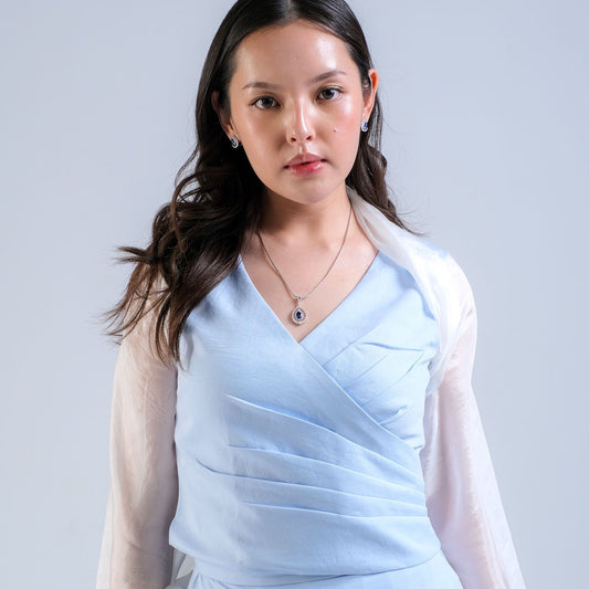 CARLA -  CELIA BLOUSE / Atasan Sleveeles Zipper Belakang