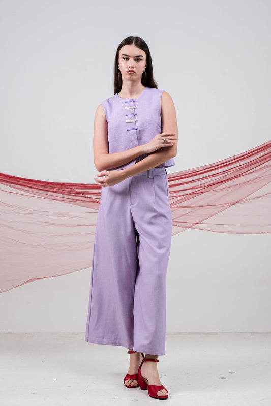 CARLA - 18058 LISA TWEED BLOUSE VEST