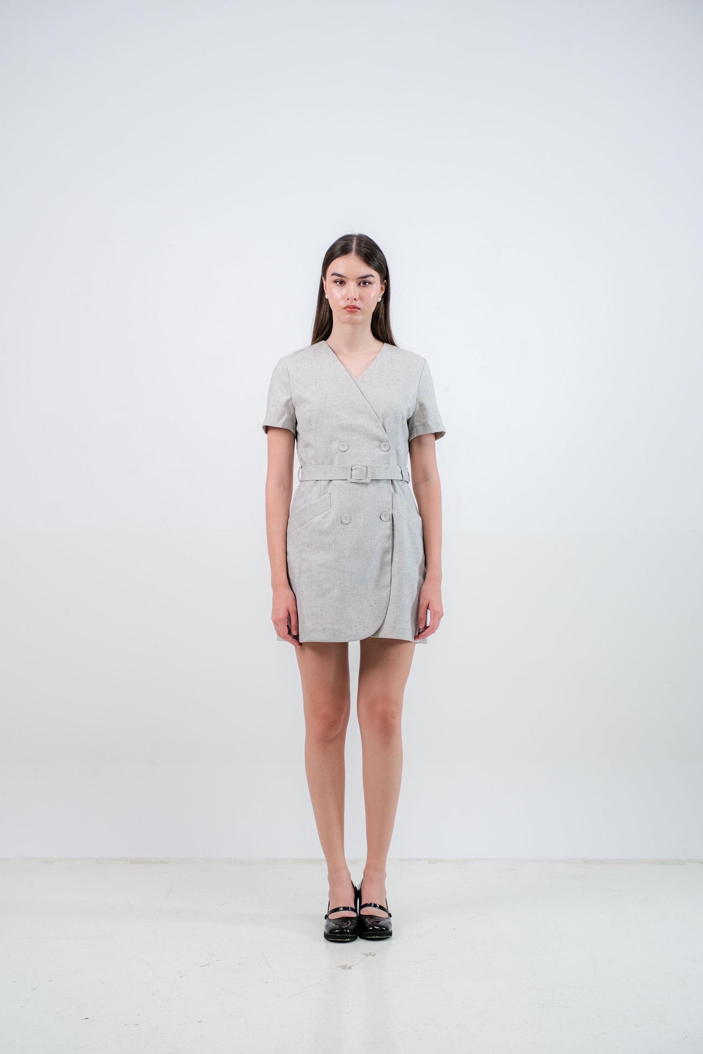 CARLA - 9008 KRISTIN LINEN JUMPSUIT WITH BELT