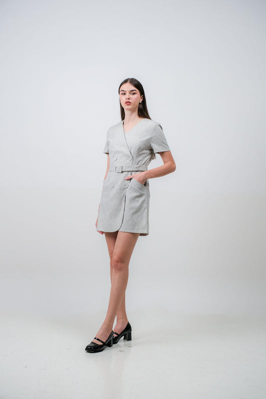 CARLA - 9008 KRISTIN LINEN JUMPSUIT WITH BELT