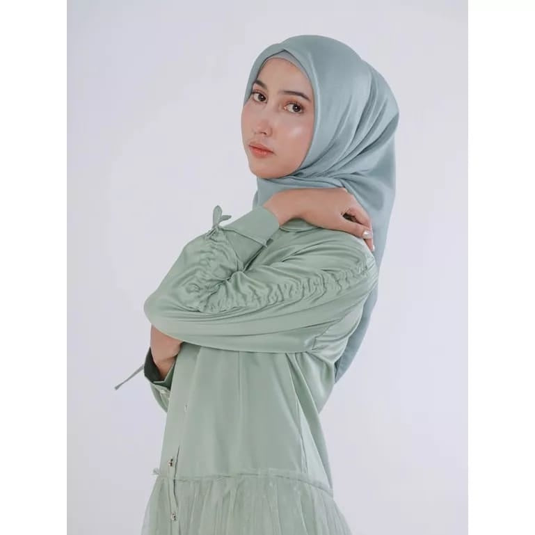 CARLA - Carisa Premium satin variasi tule - blouse wanita